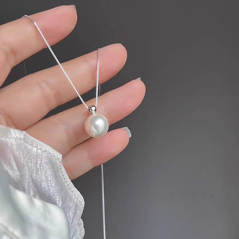 Pearl Trim Chain - Collier de perles en argent Sterling