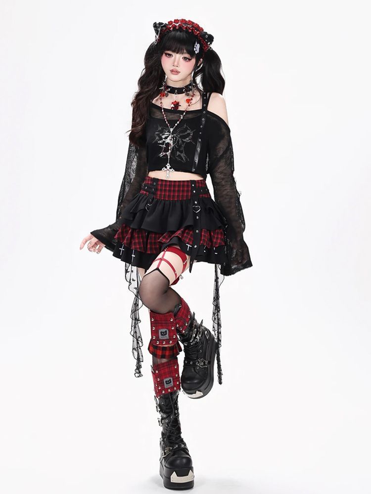 Ensemble 3 pièces Y2K Punk Got - Elastic Lace Trim avis et prix
