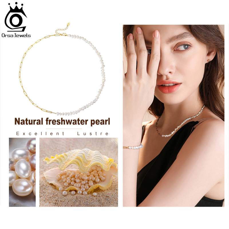 ORSA JEWELS Collier ras du cou - Pearl Trim Chain avis et prix
