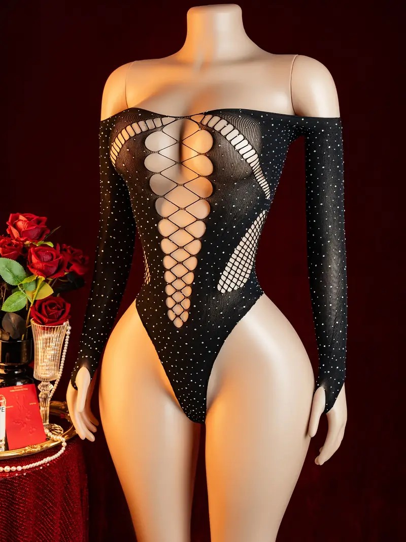 Combinaison Babydoll Érotique  - Crystal Mesh Fabric avis et prix
