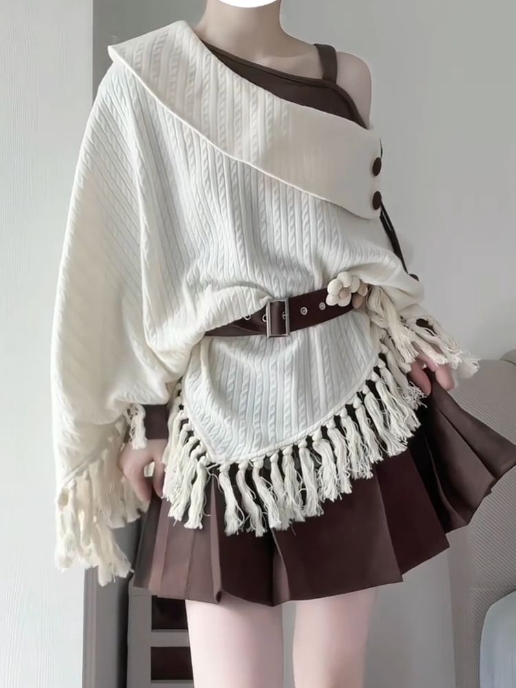 Ensemble 2 pièces vintage japo - Tassel Fringe Trim avis et prix
