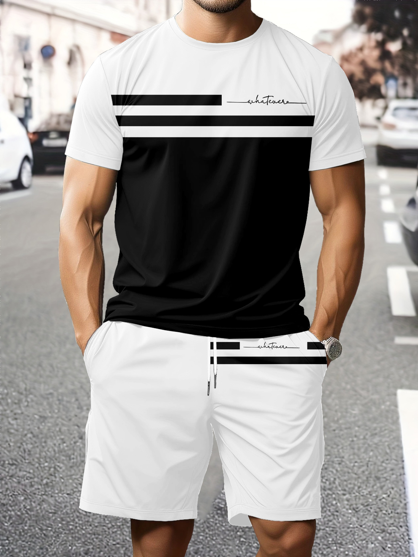 Ensemble short et t-shirt à ma - Embellish Knit avis et prix