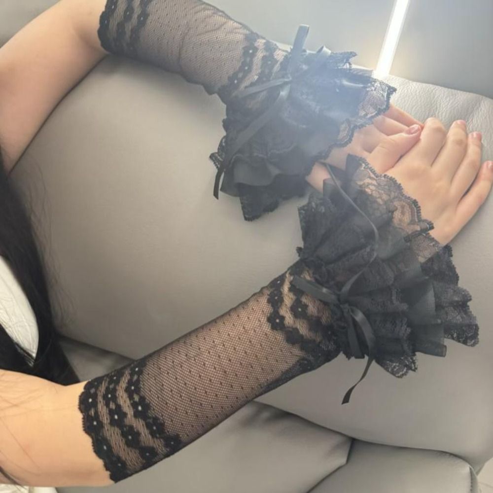 Gants sans doigts en dentelle  - Elastic Lace Trim avis et prix